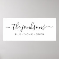 personalised family name modern minimalist home
