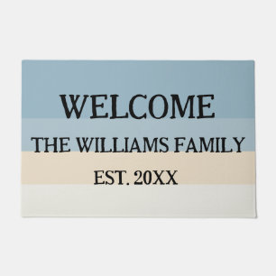 Personalised Family Name Monogram Doormat  