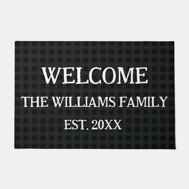 Personalised Family Name Monogram Doormat   (Front)