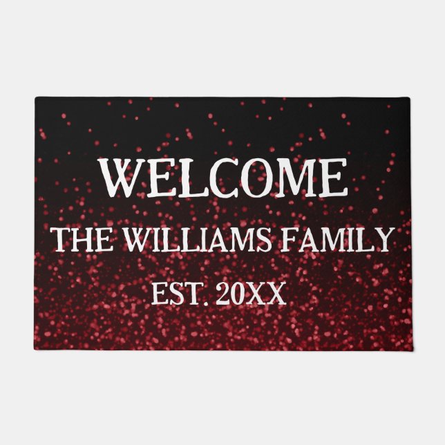 Personalised Family Name Monogram Doormat   (Front)