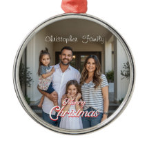 Personalised Family Name & Photo Christmas