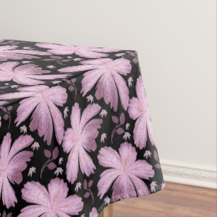 Personalised family name pink floral tablecloth
