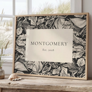 Personalised Family Name Poster Farmhouse Decor