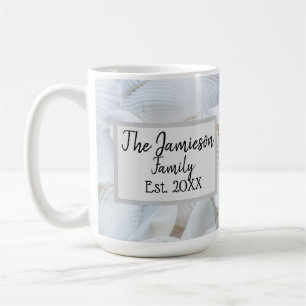 Personalised Family Name Sea Shell Coffee Mug