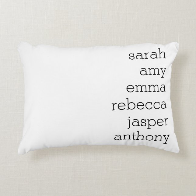 Personalised Family Name Throw Pillow , Customise  (Front)