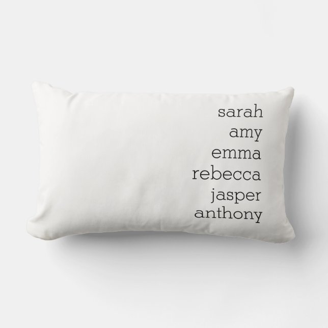Personalised Family Name Throw Pillow , Customise  (Front)