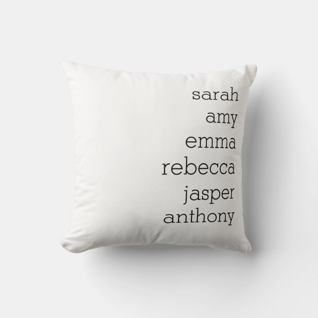 Personalised Family Name Throw Pillow , Customise  (Front)