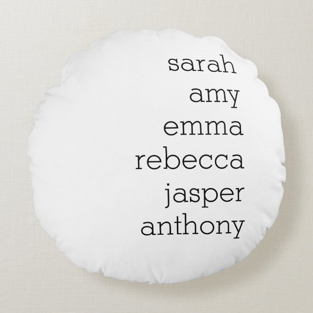 Personalised Family Name Throw Pillow , Customise  (Front)
