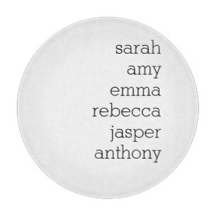 Personalised Family Name Throw Pillow , Customise  Cutting Board