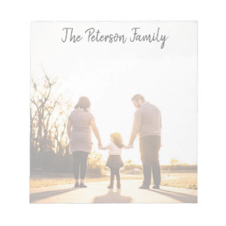 Personalised Family Notepad Full Photo Faded