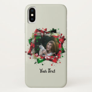 Personalised Family Pet Photo Christmas iPhone X Case