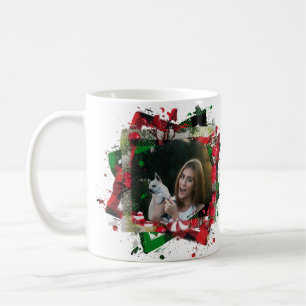 Personalised Family Pet Photo Christmas Coffee Mug