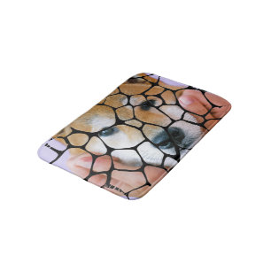 Personalised Family Pet Photo Leopard Bath Mat