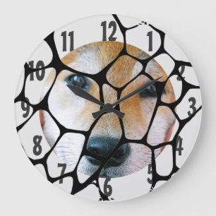 Personalised Family Pet Photo Leopard Large Clock