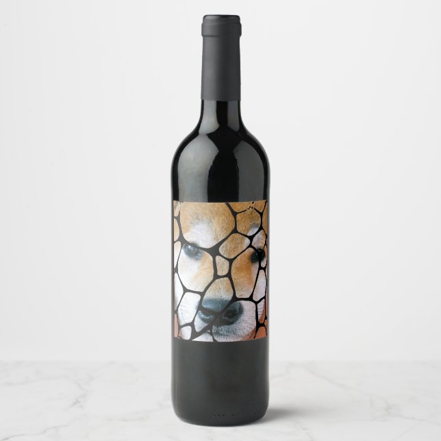 Personalised Family Pet Photo Leopard Wine Label (Front)