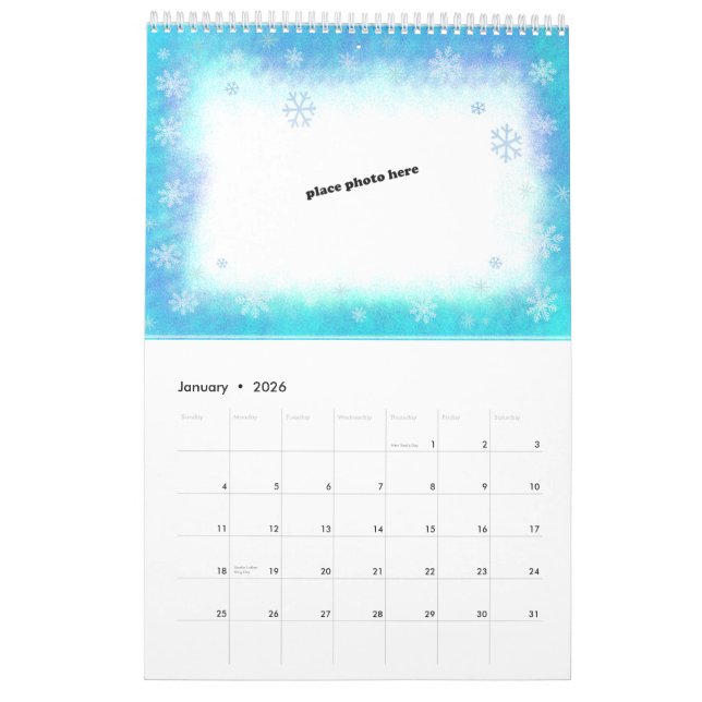 Personalised Family Photo 2019 Wall Calendar (Jan 2026)