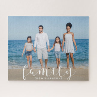 Personalised Family Photo and Name Custom Quality Jigsaw Puzzle
