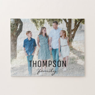 Personalised Family Photo and name Jigsaw Puzzle