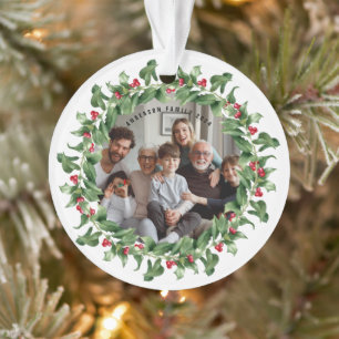 Personalised Family Photo Christmas Ornament 