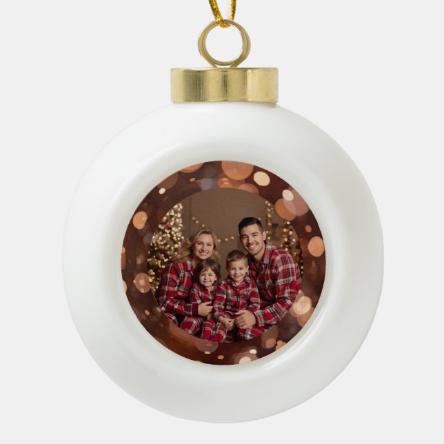 Personalised Family Photo Christmas Ornament (Front)