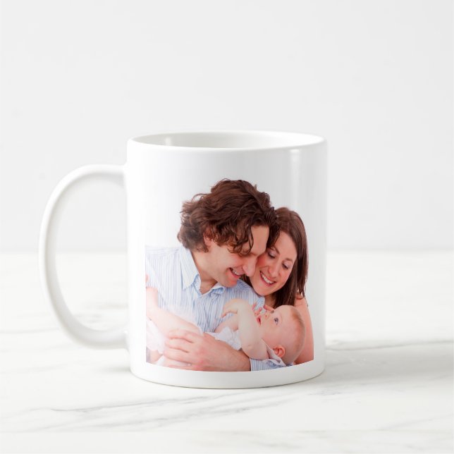 Personalised Family Photo  Coffee Mug (Left)