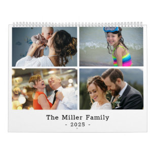Personalised Family Photo Collage 2025 Calendar 