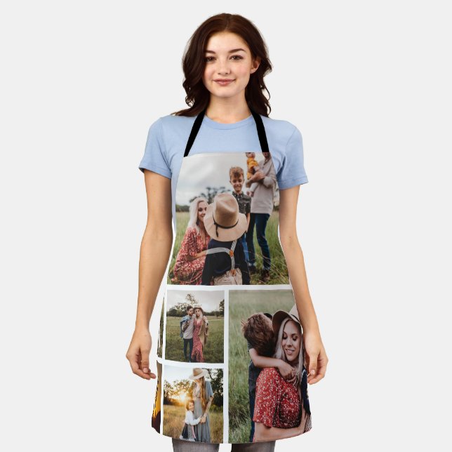 Personalised Family Photo Collage Apron (Worn)