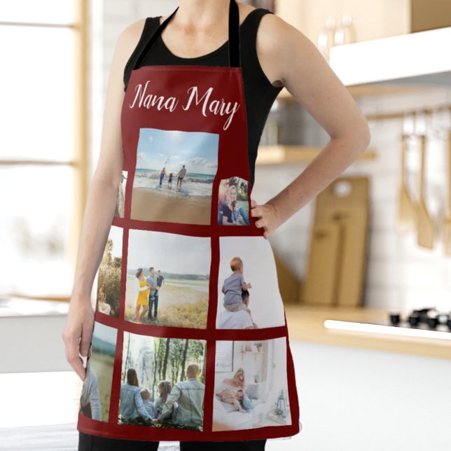 Personalised Family Photo Collage Christmas Apron (Creator Uploaded)