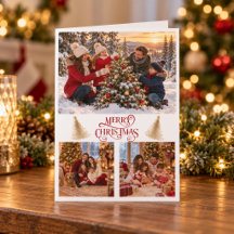 Personalised Family Photo Collage Christmas