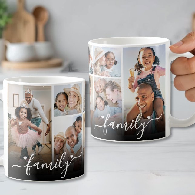Personalised Family Photo Collage Coffee Mug (Personalized Family Photo Collage Coffee Mug)