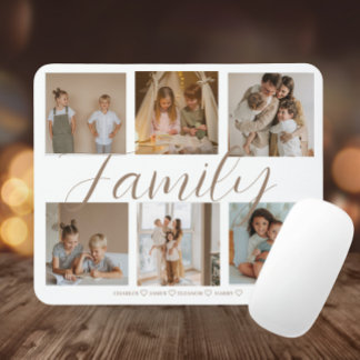 Personalised Family Photo Collage  Mouse Pad