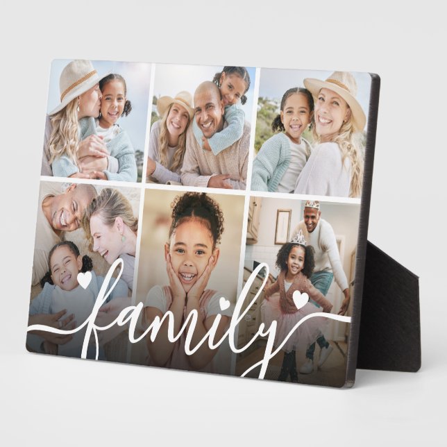 Personalised Family Photo Collage Plaque (Side)