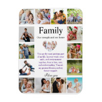 Personalised Family Photo Collage Poster with Hear