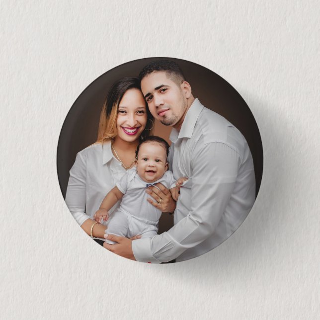 Personalised Family Photo Custom   3 Cm Round Badge (Front)