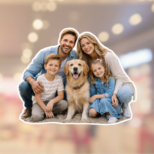 Personalised Family Photo Custom-Cut Vinyl Sticker