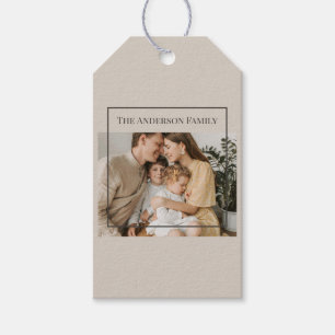 Personalised Family Photo   Custom Family Name  Gift Tags
