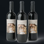 Personalised Family Photo | Custom Family Name  Wine Label<br><div class="desc">Make your gatherings extra special with this personalised food and beverage label set, featuring your own family photo and customisable text. These labels are perfect for organising and styling tables at family parties, birthdays, holidays, school events, and home celebrations. Designed to match modern and heartfelt family décor, this set brings...</div>