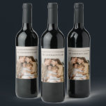 Personalised Family Photo | Custom Family Name  Wine Label<br><div class="desc">Make your gatherings extra special with this personalised food and beverage label set, featuring your own family photo and customisable text. These labels are perfect for organising and styling tables at family parties, birthdays, holidays, school events, and home celebrations. Designed to match modern and heartfelt family décor, this set brings...</div>
