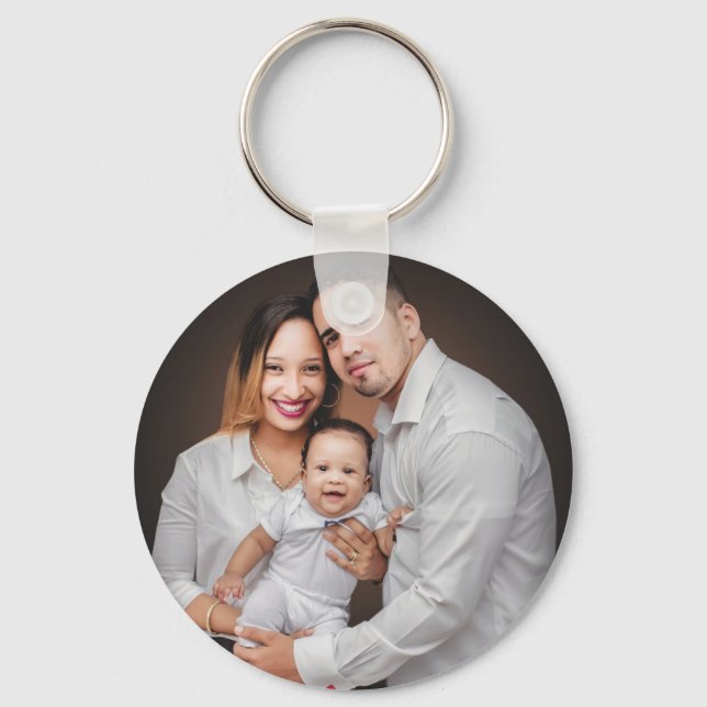 Personalised Family Photo Custom    Key Ring (Front)