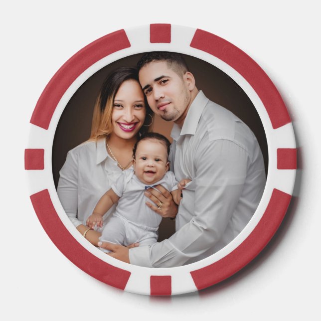 Personalised Family Photo Custom   Poker Chips (Front)