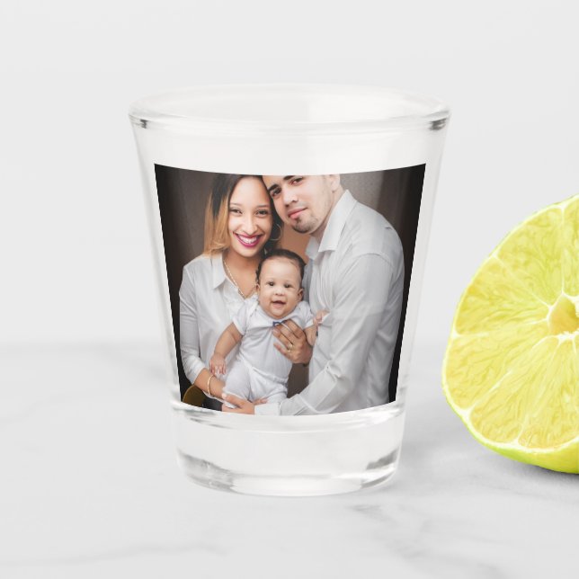 Personalised Family Photo Custom Shot Glass (Front)