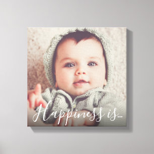 Personalised Family Photo Happiness is... Canvas Print