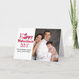 Personalised Family Photo Happy Valentine Day Card