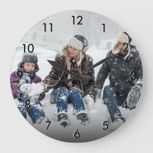 Personalised Family Photo Large Clock