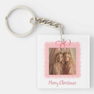 Personalised Family Photo Merry Christmas Keychain