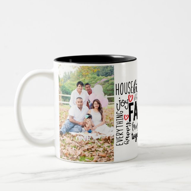 Personalised family photo mug with 2 photos (Left)