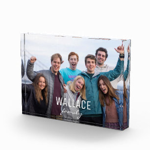Personalised Family Photo Name Block