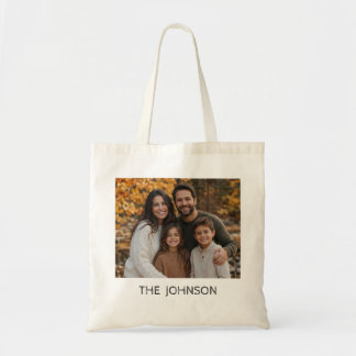 Personalised Family Photo Name Tote Bag