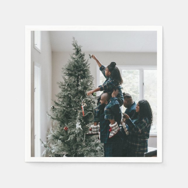 Personalised Family Photo  Napkin (Front)