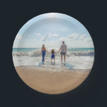 Personalised Family Photo On The Beach Paper Plate<br><div class="desc">Personalised Family Photo On The Beach Paper Plates</div>